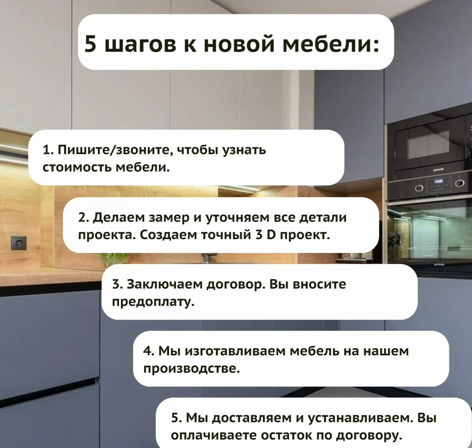 Кухня на заказ от производителя с установкой